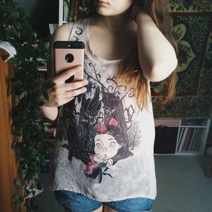 Spooky Pink Snow White Disneyland Tank Top